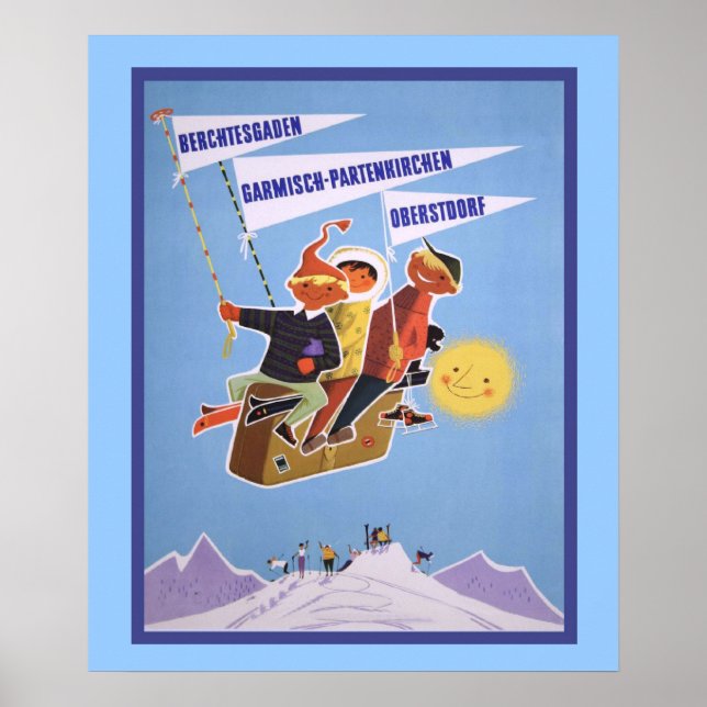 Póster Poster de deportes de invierno (Frente)