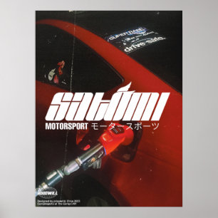 Póster poster de deportes de motor satomi n.º 111