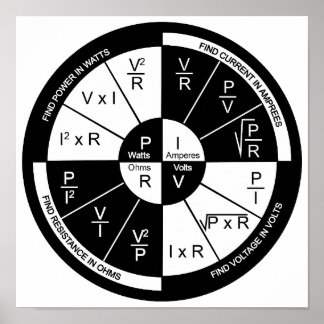Póster Poster de Derecho de Ohm - Blanco