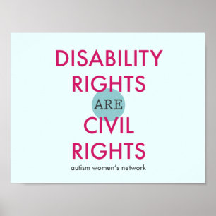 Póster Poster de derechos de discapacidad