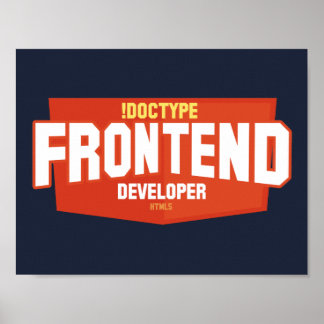 Póster Poster de desarrollador de front-end
