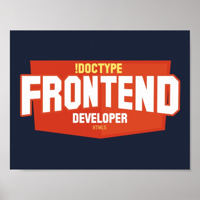 Póster Poster de desarrollador de front-end (Frente)