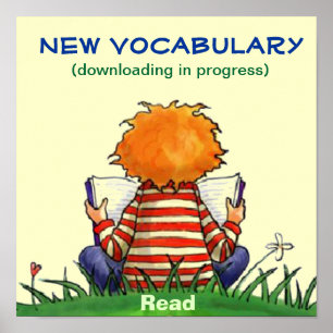 Póster Poster de descarga de vocabulario