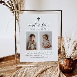Póster Poster de deseos conjuntos de bautismo