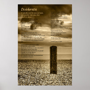 Póster Poster de Desiderata - Tengo tiempo