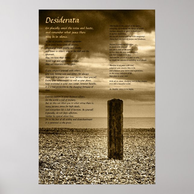 Póster Poster de Desiderata - Tengo tiempo (Frente)