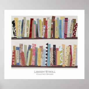 Póster Poster de desplazamiento de biblioteca