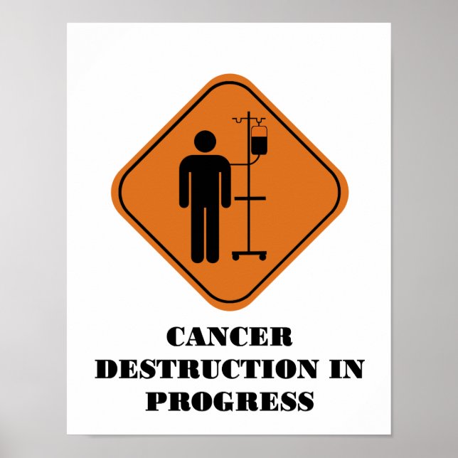 Póster Poster de destrucción de cáncer en curso (Frente)