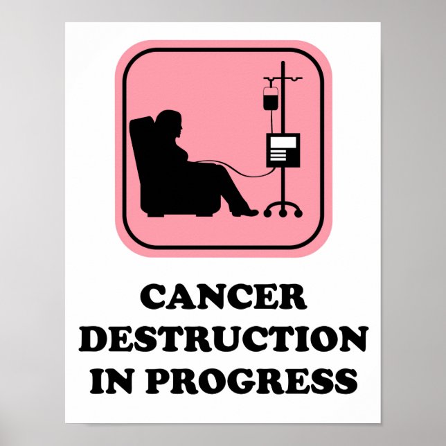 Póster Poster de destrucción de cáncer en curso (Frente)