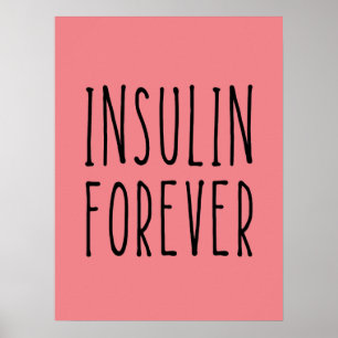 Póster Poster de diabetes rosa