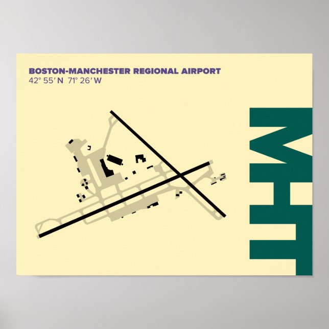 Póster Poster de diagrama del Aeropuerto de Manchester (M (Frente)