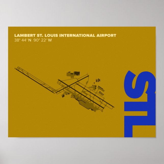 Póster Poster de diagrama del aeropuerto de St. Louis (ST (Frente)