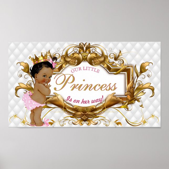 Póster Poster de diamantes blancos de princesa africana e (Frente)