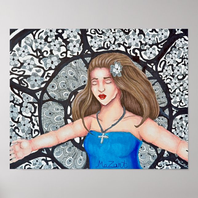 Póster "Poster de dibujo de escape (Frente)