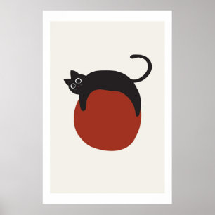 Póster Poster de dibujo de gato