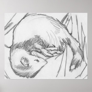 Póster poster de dibujo de hierro "Stripe"