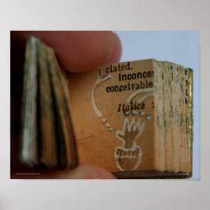 Póster Poster de dibujo de mano de libro en miniatura de