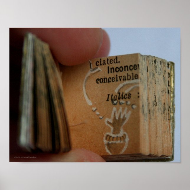 Póster Poster de dibujo de mano de libro en miniatura de  (Frente)