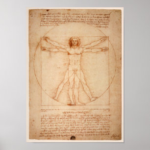 Póster Poster de dibujo Leonardo de Vinci