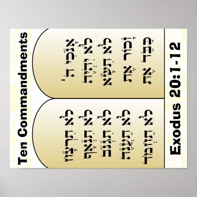 Póster Poster de diez mandamientos (Frente)