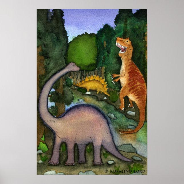 Póster Poster de dinosaurios (Frente)