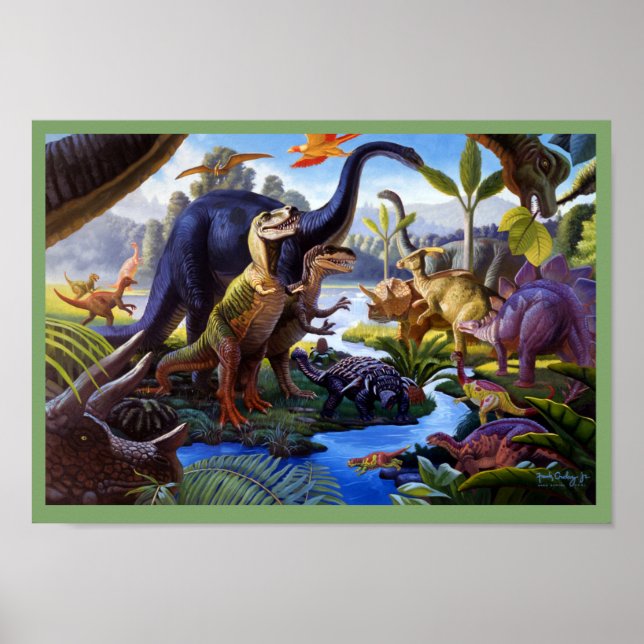 Póster Poster de dinosaurios (Frente)