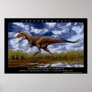 Póster Poster de dinosaurios Daspletosauro Greg Paul