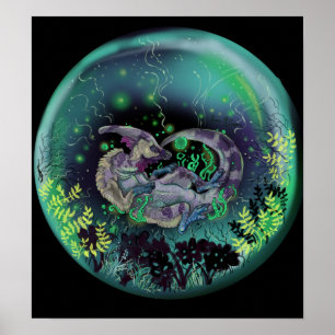 Póster Poster de dinosaurios de Duckbill