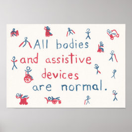 Póster poster de discapacidad "Todos los cuerpos son norm