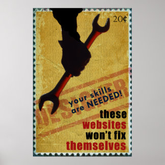 Póster Poster de Diseñador de estilo WII