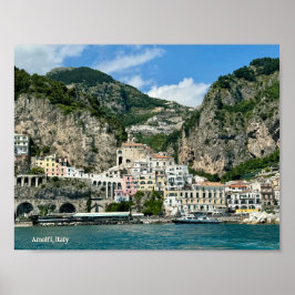 Póster Poster de diseño de Amalfi Italia