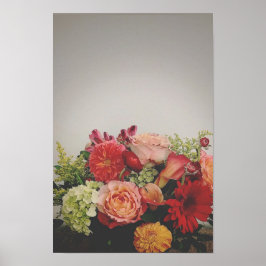 Póster Poster de diseño de Bouquet en otoño cálido