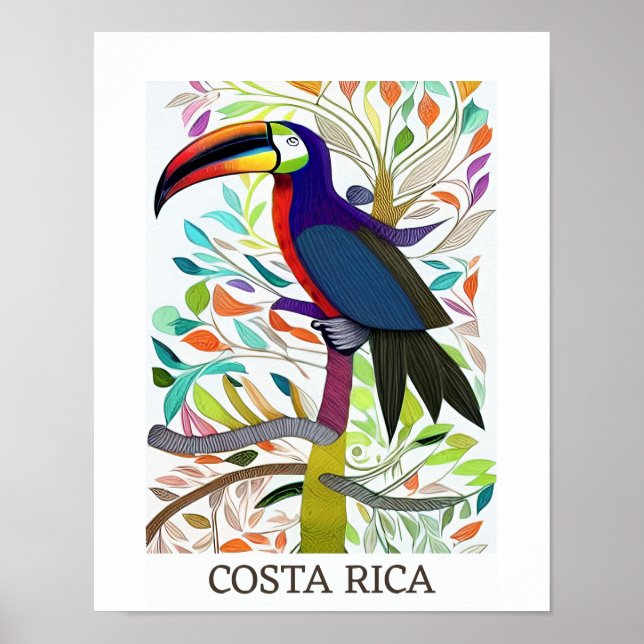 Póster Poster de diseño de Costa Rica (Frente)