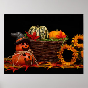 Póster Poster de diseño de Halloween oscuro