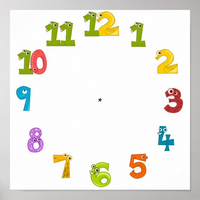 Póster Poster de diseño de la cara de reloj (Frente)