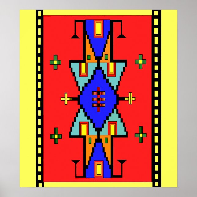 Póster Poster de diseño de mantas de los sueños de Lakota (Frente)