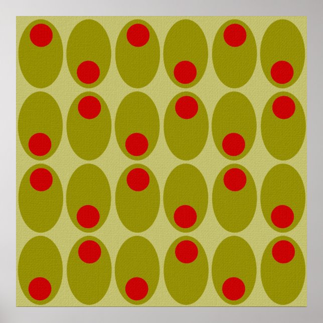 Póster Poster de diseño de oliva (Frente)