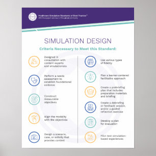 Póster Poster de diseño de simulación