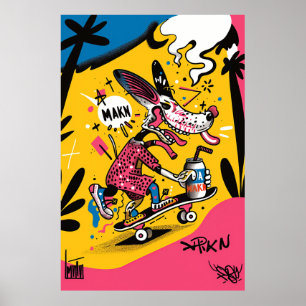 Póster Poster de diseño de tatuajes clásicos estadouniden