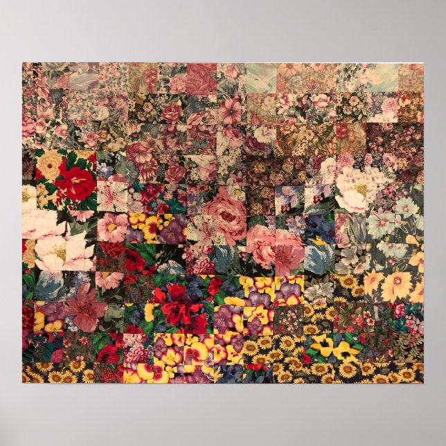 Póster poster de diseño de tejido acuático (Frente)