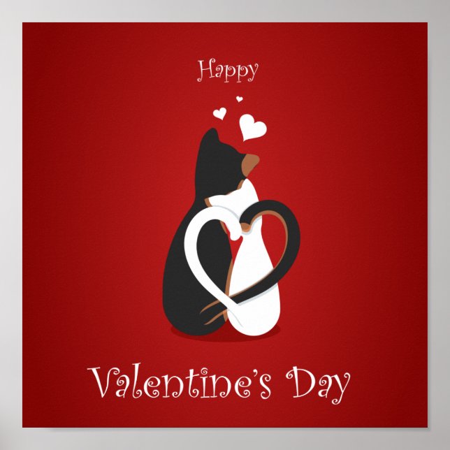 Póster Poster de diseño de tema el día de San Valentín (Frente)