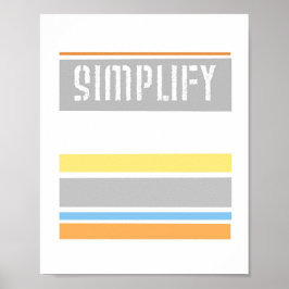 Póster poster de diseño de texto Simplificación de rayas 