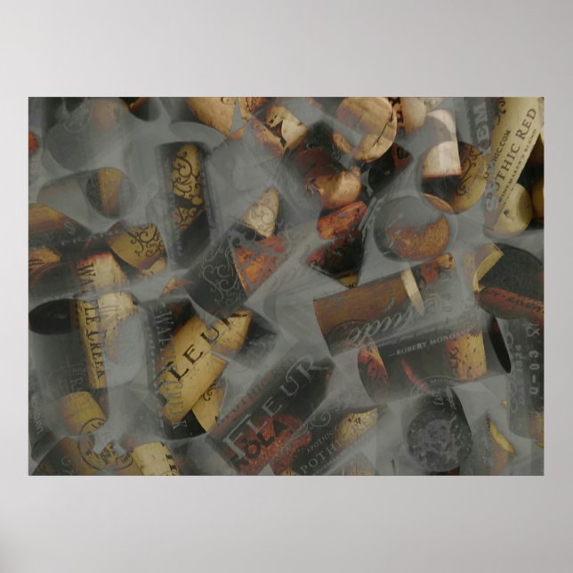 Póster Poster de diseño de Wine Cork (Frente)