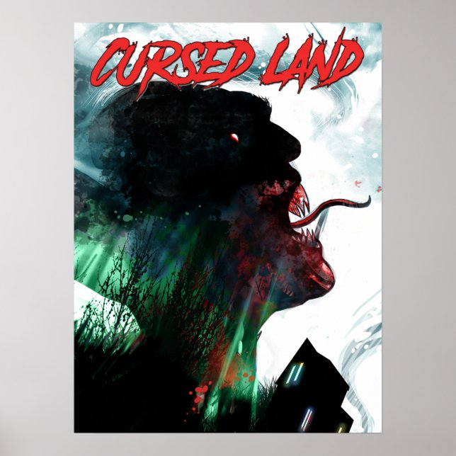Póster Poster de diseño del Land V1 maldecido (Frente)