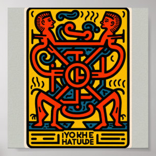 Póster Poster de diseño egipcio estilo Keith Herling