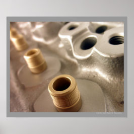 Póster Poster de diseño geométrico metálico de la cabeza 