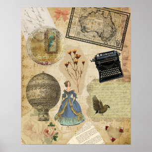 Póster Poster de diseño romántico de época victoriana