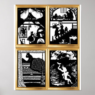 Póster Poster de diseños de cuento de hadas