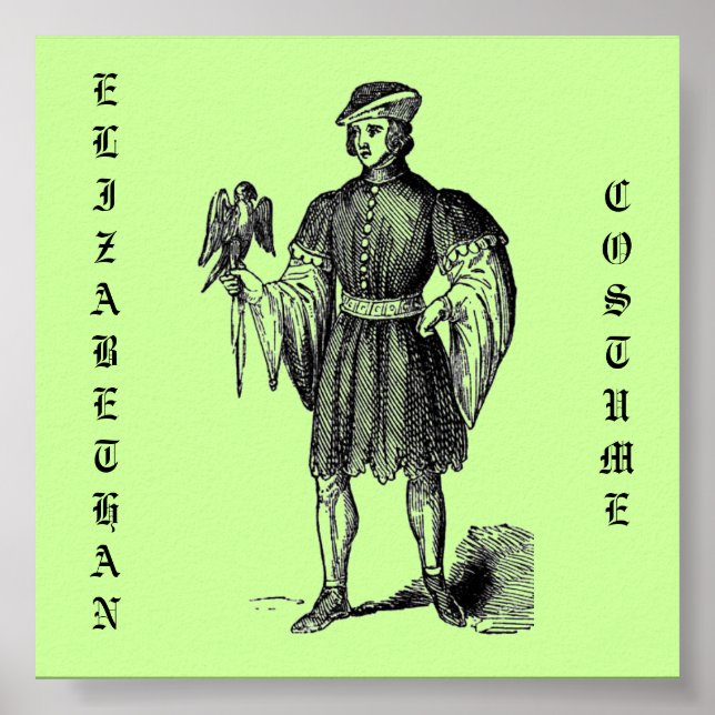 Póster Poster de disfraces isabelinos (Frente)