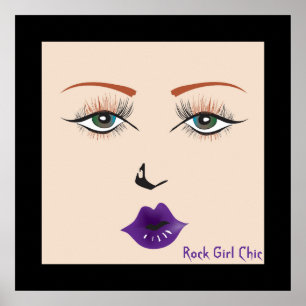 Póster Poster de Doll Face "Rock Chica Moda"